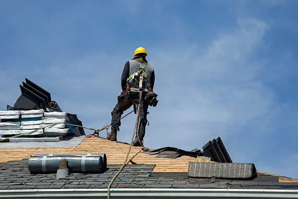 Professional Flat Roof Repair technician working in Cedarpines Park, CA
